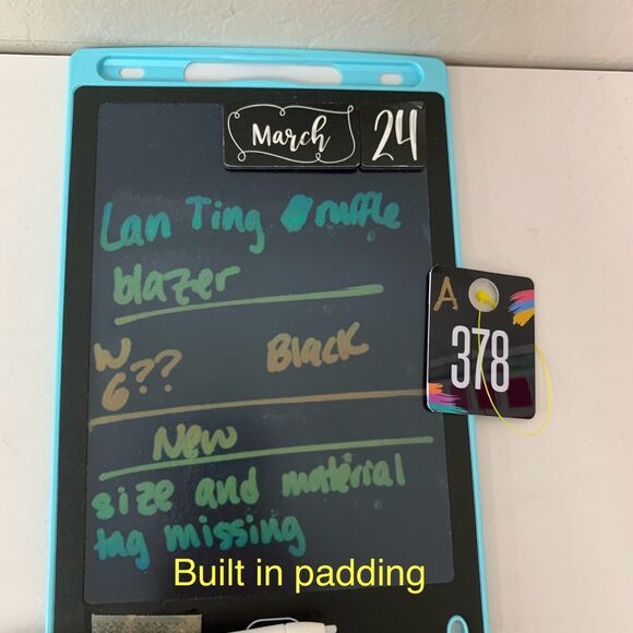 LT LanTing Bride Blazer Womens 6 Black Cascading Ruffle Front Peplum Hem Padded - Picture 14 of 15